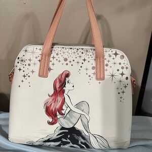 Loungefly Ariel White and Pink Satchel